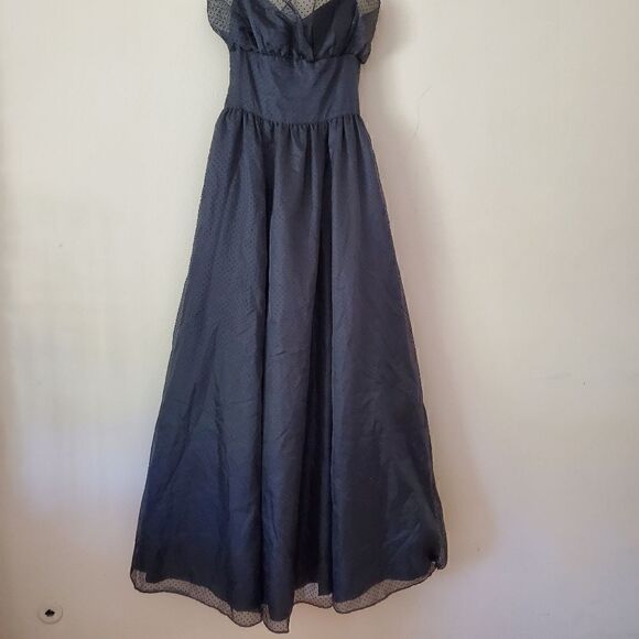GUNNE SAX Women's Maxi Dress Black Size 9 Vintage Prom Gothic Whimsigoth Goth - Picture 6 of 8